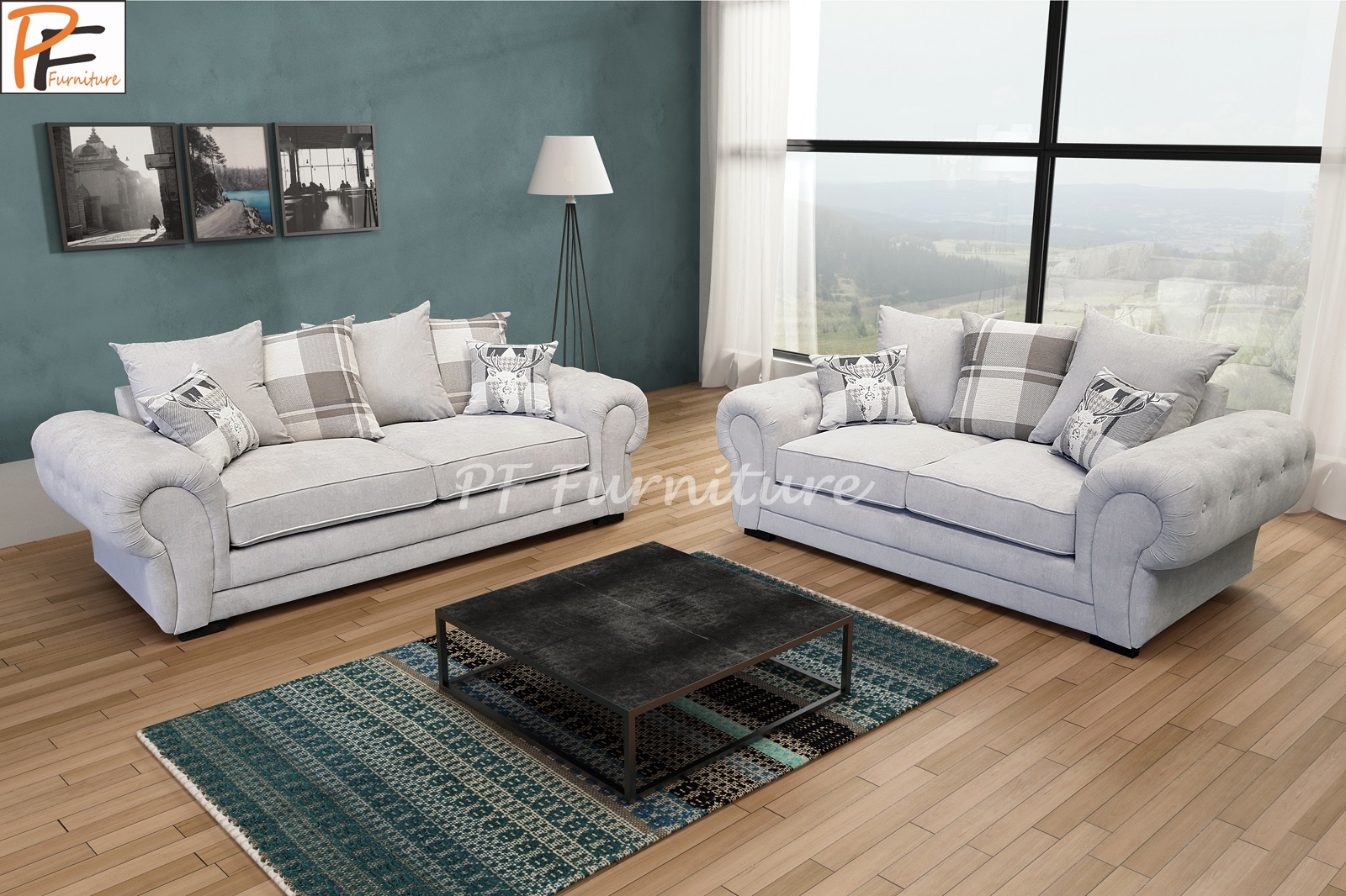 VERONA SOFA SET 3+2 SEATER FABRIC-1287