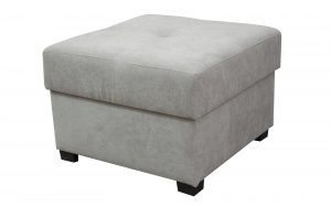 Footstool With Storage - Silver
