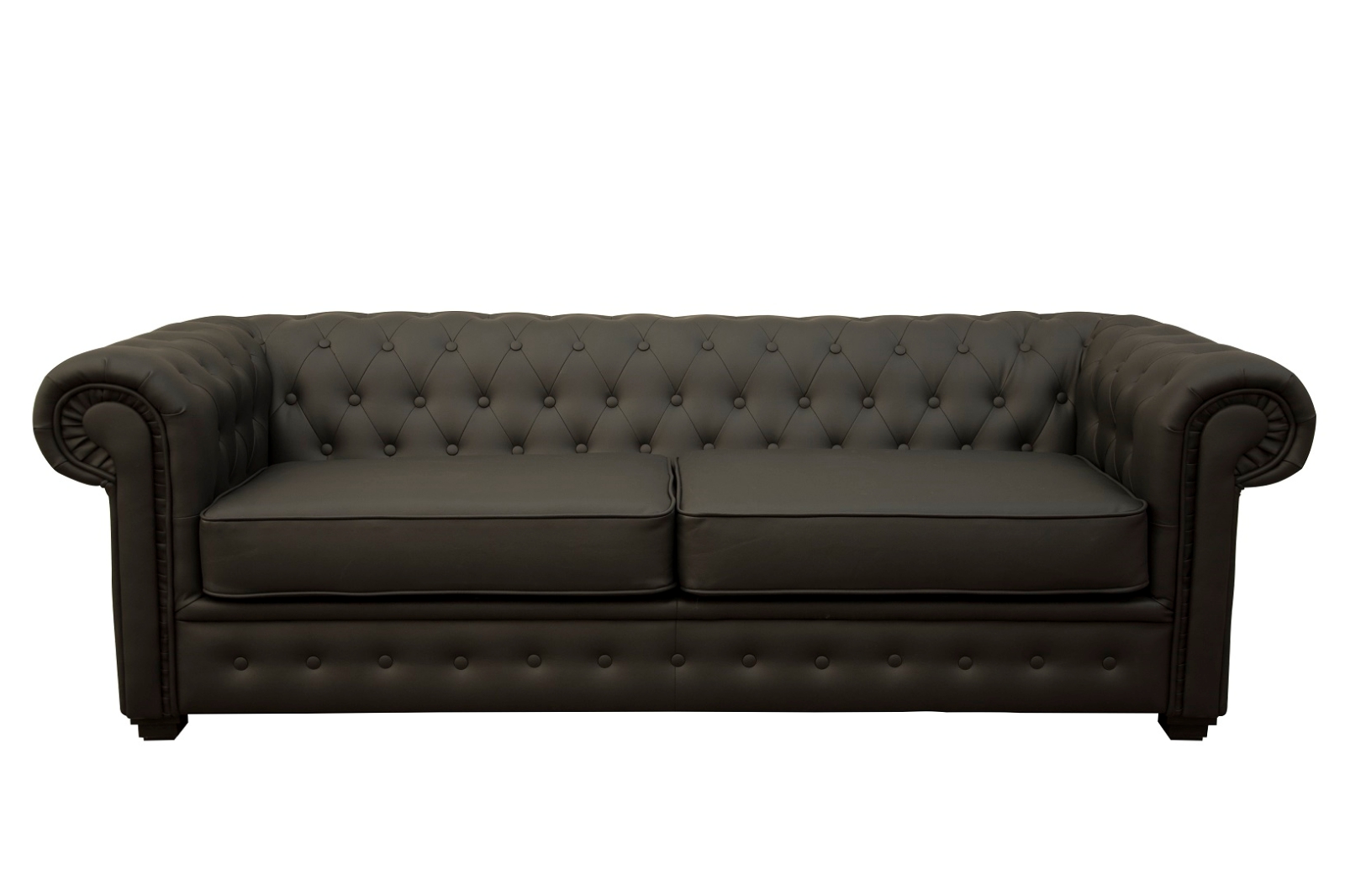 Imperial 2 Seater Faux Leather Sofa Bed, Imitation Leather Sofa Bed